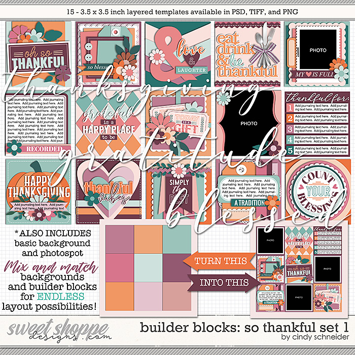 Cindy's Layered Templates - Builder Blocks: So Thankful Set 1 by Cindy Schneider