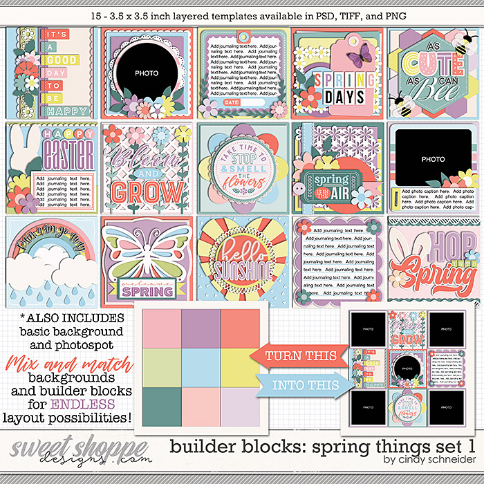 Cindy's Layered Templates - Builder Blocks: Spring Things Set 1 by Cindy Schneider