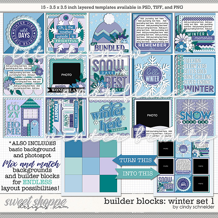 Cindy's Layered Templates - Bulider Blocks: Winter Set 1 by Cindy Schneider
