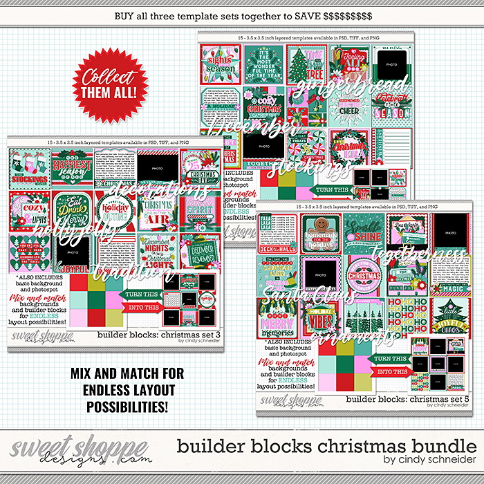 Cindy's Layered Templates - Builder Block Bundle: Christmas by Cindy Schneider