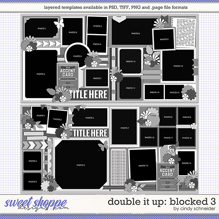 Cindy's Layered Templates - Double It Up: Blocked 3 by Cindy Schneider