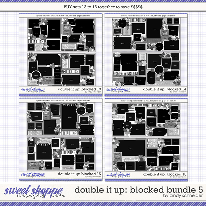 Cindy's Layered Templates - Double It Up: Blocked Bundle 5 by Cindy Schneider