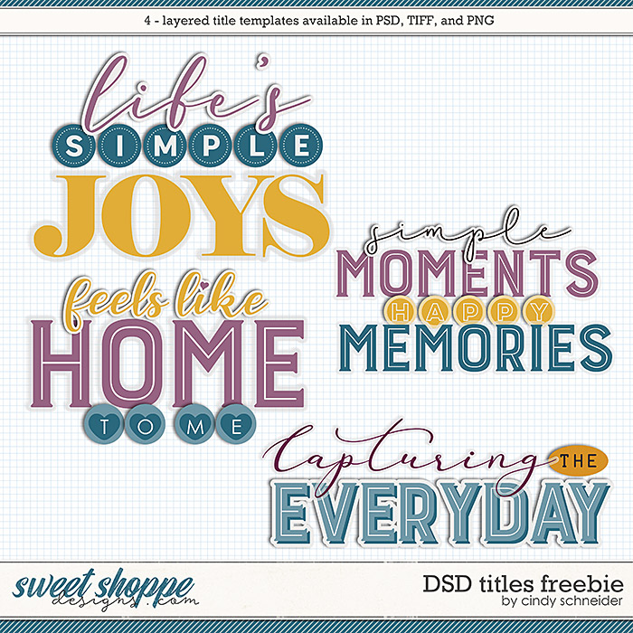 Cindy's Layered Titles: DSD Titles Freebie by Cindy Schneider Cindy's Layered Titles: DSD Titles Freebie by Cindy Schneider