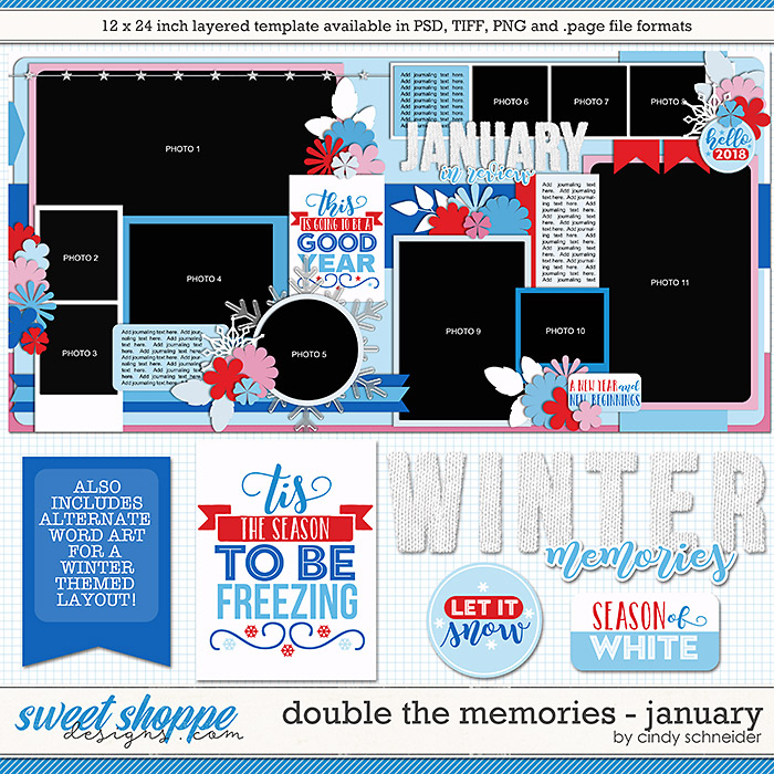 Cindy's Layered Templates - Double the Memories: January by Cindy Schneider