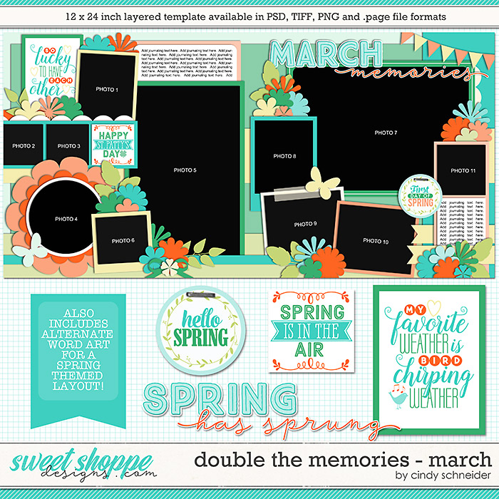 Cindy's Layered Templates - Double the Memories: March by Cindy Schneider
