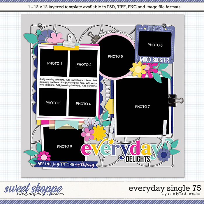 Cindy's Layered Templates - Everyday Single 75 by Cindy Schneider