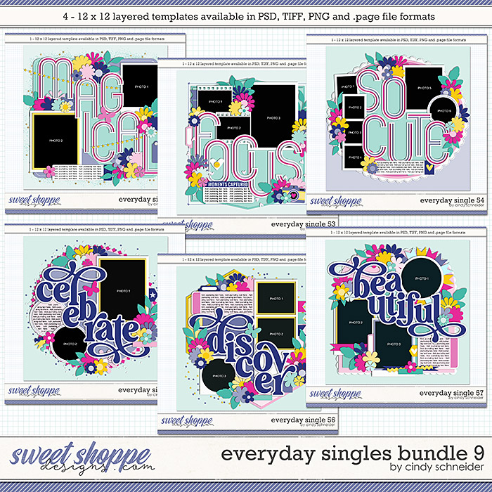Cindy's Layered Templates - Everyday Singles Bundle 9 by Cindy Schneider