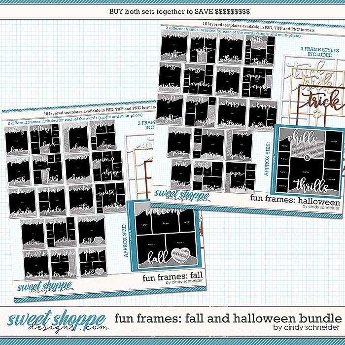 Cindy's Layered Templates - Fun Frame Fall & Halloween Bundle by Cindy Schneider Cindy's Layered Templates - Fun Frame Fall & Halloween Bundle by Cindy Schneider