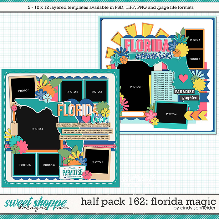 Cindy's Layered Templates - Half Pack 162: Florida Magic by Cindy Schneider
