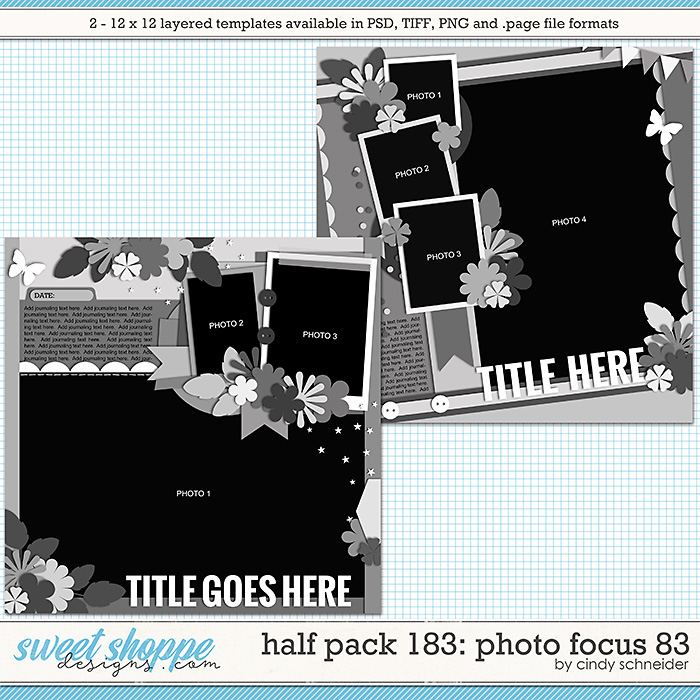 Cindy's Layered Templates - Half Pack 183: Photo Focus 83 by Cindy Schneider