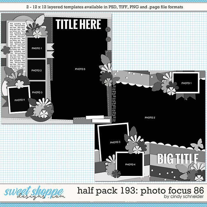 Cindy's Layered Templates - Half Pack 193: Photo Focus 86 by Cindy Schneider