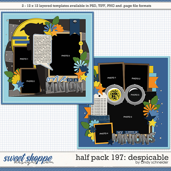 Cindy's Layered Templates - Half Pack 197: Despicable by Cindy Schneider
