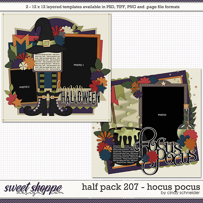 Cindy's Layered Templates - Half Pack 207: Hocus Pocus by Cindy Schneider