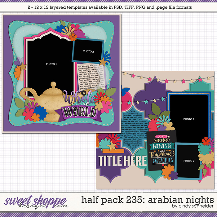 Cindy's Layered Templates - Half Pack 235: Arabian Nights by Cindy Schneider
