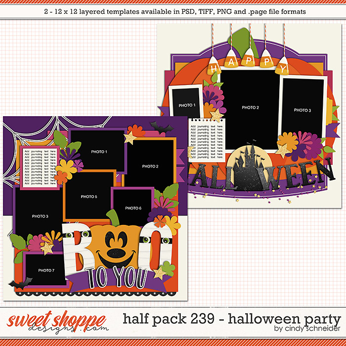Cindy's Layered Templates - Half Pack 239: Halloween Party by Cindy Schneider