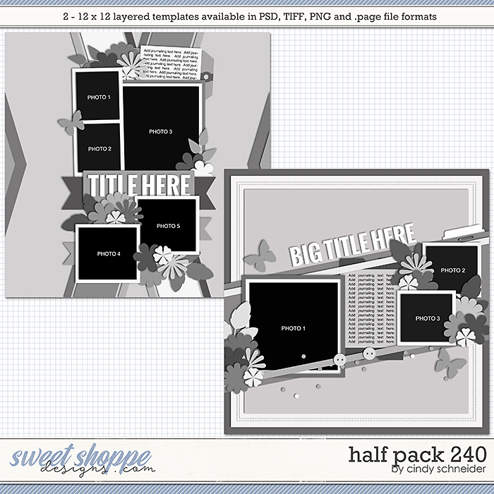 Cindy's Layered Templates - Half Pack 240 by Cindy Schneider