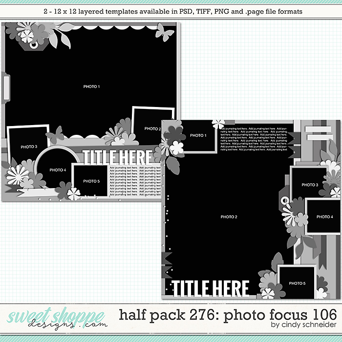Cindy's Layered Templates - Half Pack 276: Photo Focus 106 by Cindy Schneider