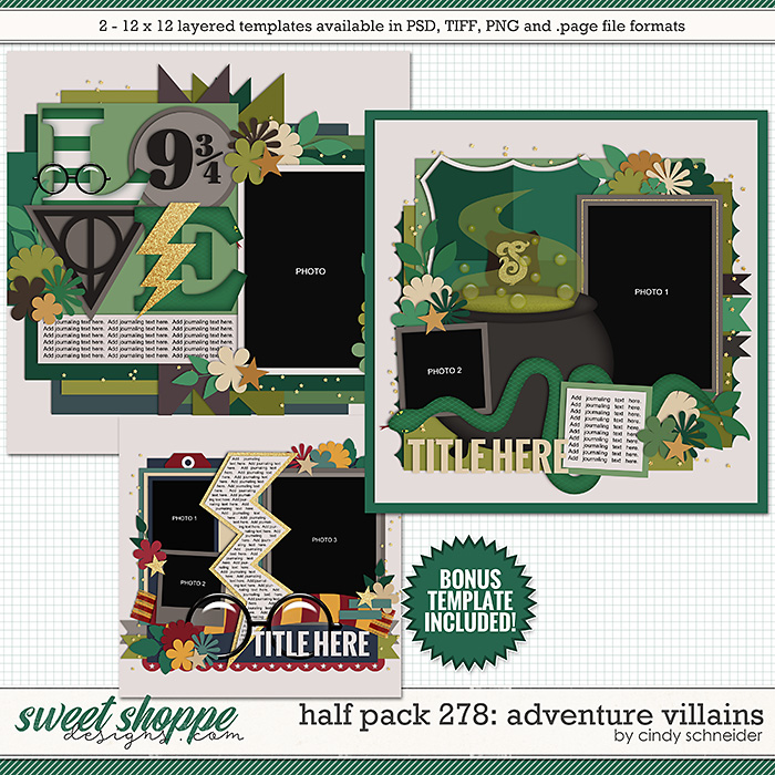 Cindy's Layered Templates - Half Pack 278: Adventure Villains by Cindy Schneider