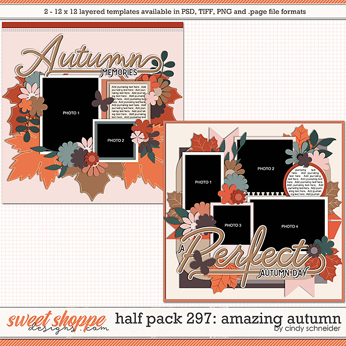 Cindy's Layered Templates - Half Pack 297: Amazing Autumn by Cindy Schneider