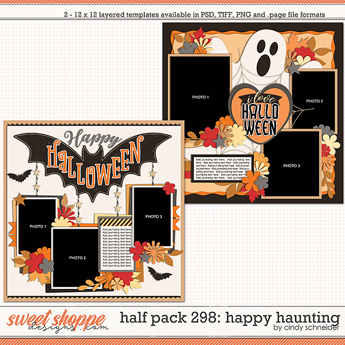 Cindy's Layered Templates - Half Pack 298: Happy Haunting by Cindy Schneider