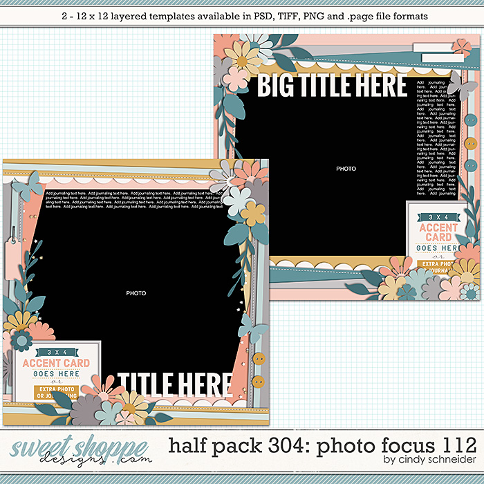 Cindy's Layered Templates - Half Pack 304: Photo Focus 112 by Cindy Schneider