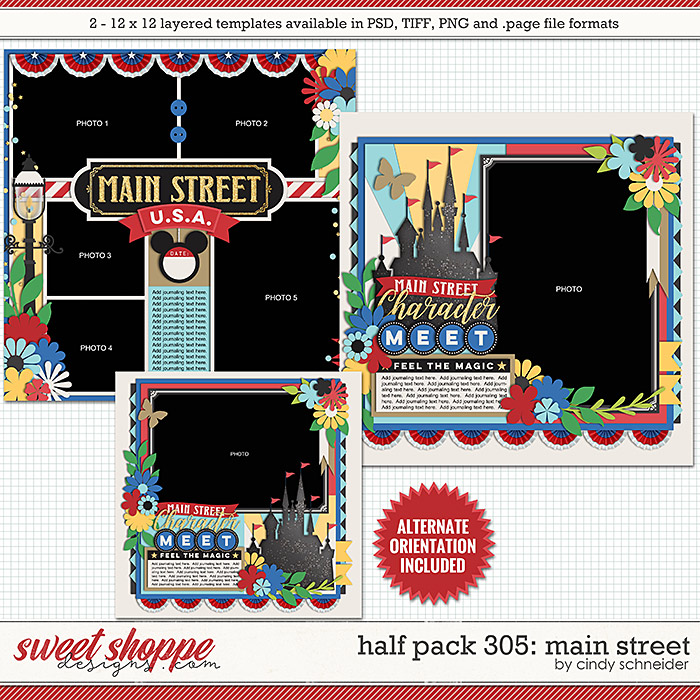 Cindy's Layered Templates - Half Pack 305: Main Street by Cindy Schneider
