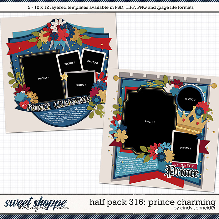 Cindy's Layered Templates - Half Pack 316: Prince Charming by Cindy Schneider