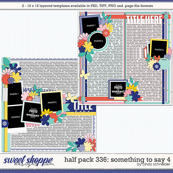 Cindy's Layered Templates - Half Pack 336: Something to Say 4 by Cindy Schneider