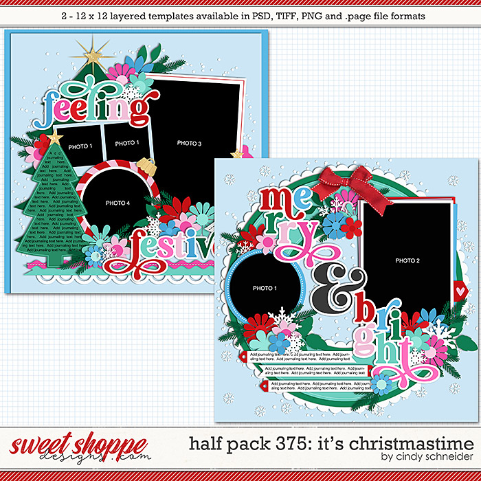 Cindy's Layered Templates - Half Pack 375: It's Christmastime by Cindy Schneider