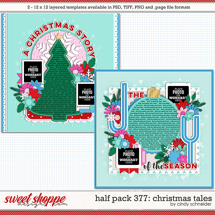 Cindy's Layered Templates - Half Pack 377: Christmas Tales by Cindy Schneider