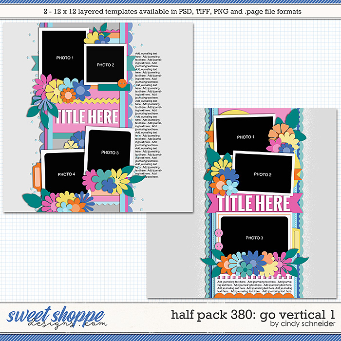 Cindy's Layered Templates - Half Pack 380: Go Vertical 1 by Cindy Schneider