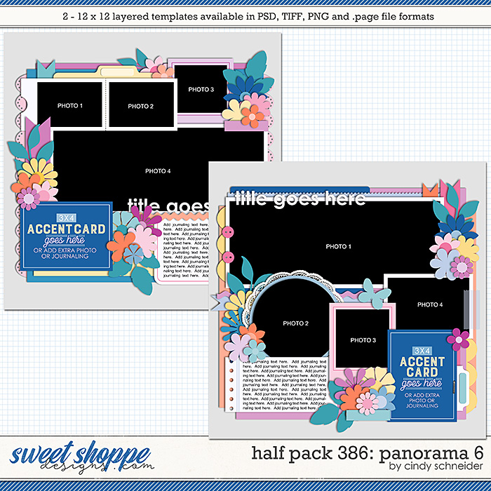 Cindy's Layered Templates - Half Pack 386: Panorama 6 by Cindy Schneider