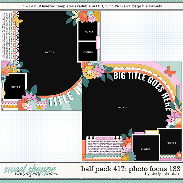 Cindy's Layered Templates - Half Pack 417: Photo Focus 133 by Cindy Schneider