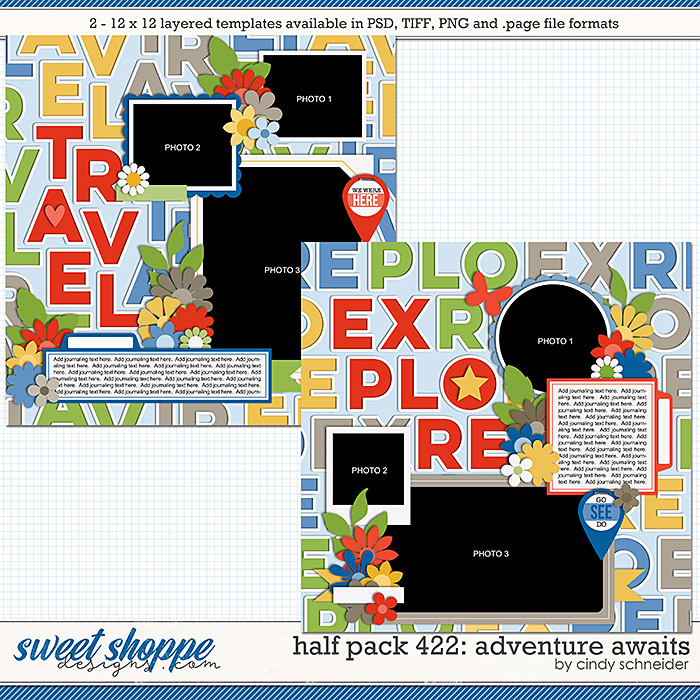 Cindy's Layered Templates - Half Pack 422: Adventure Awaits by Cindy Schneider