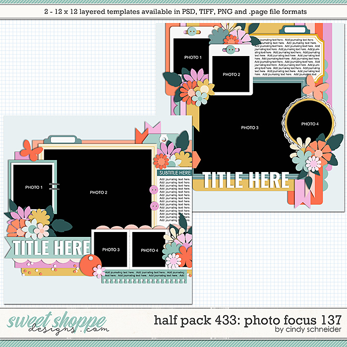 Cindy's Layered Templates - Half Pack 433: Photo Focus 137 by Cindy Schneider