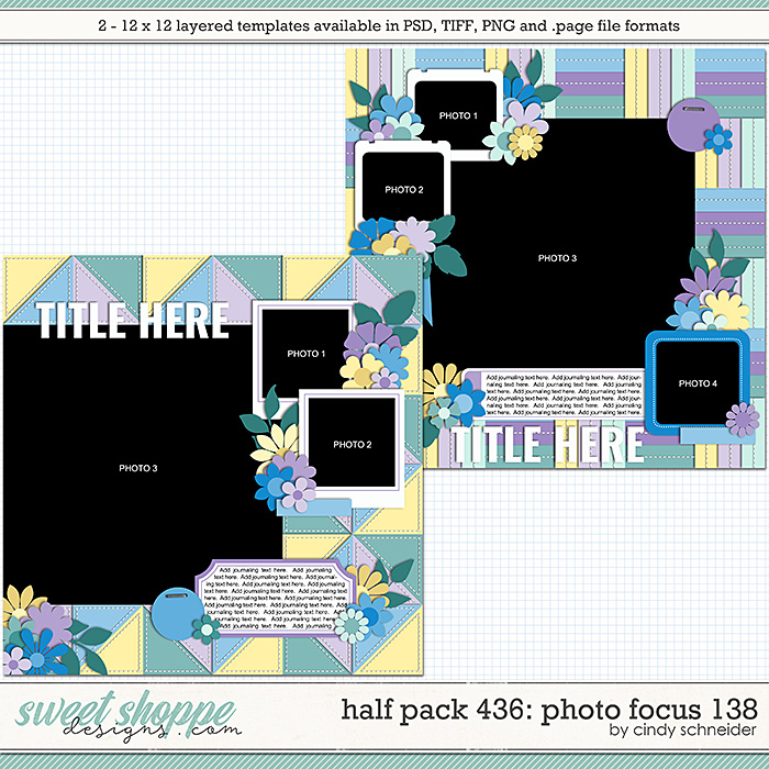 Cindy's Layered Templates - Half Pack 436: Photo Focus 138 by Cindy Schneider
