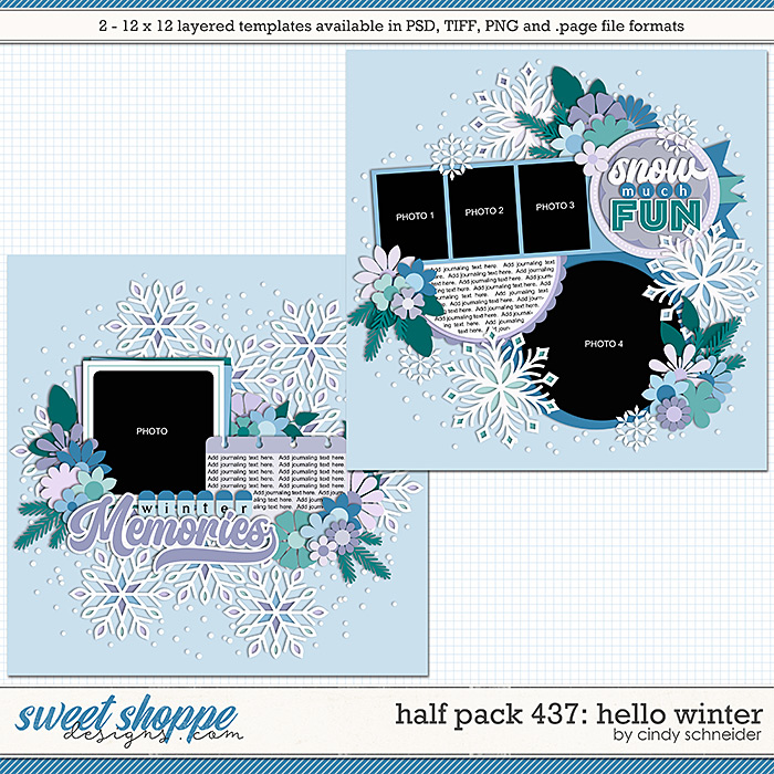 Cindy's Layered Templates - Half Pack 437: Hello Winter by Cindy Schneider