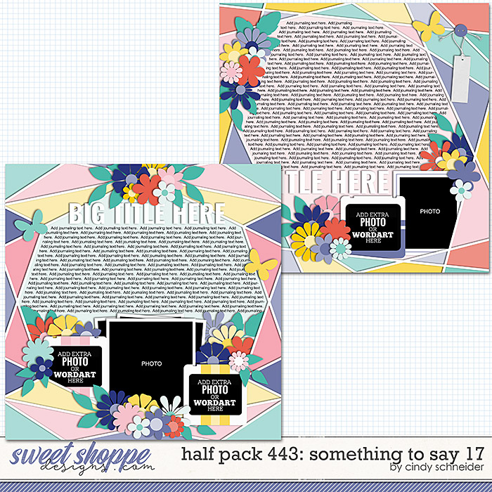 Cindy's Layered Templates - Half Pack 443: Something to Say 17 by Cindy Schneider