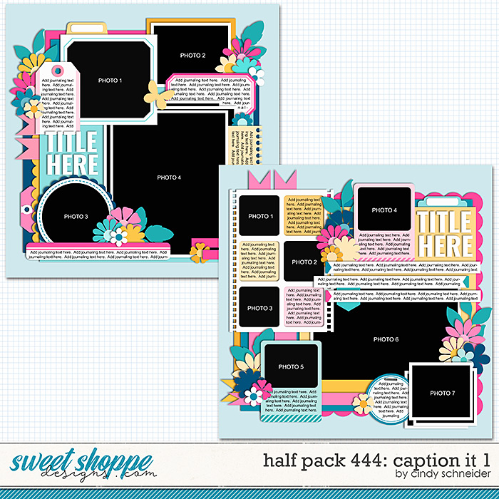 Cindy's Layered Templates - Half Pack 444: Caption It 1 by Cindy Schneider