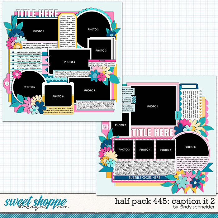 Cindy's Layered Templates - Half Pack 445: Caption It 2 by Cindy Schneider