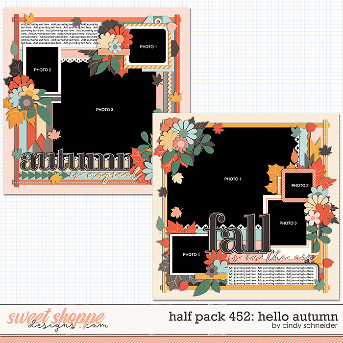 Cindy's Layered Templates - Half Pack 452: Hello Autumn by Cindy Schneider