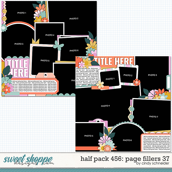 Cindy's Layered Templates - Half Pack 456: Page Fillers 37 by Cindy Schneider