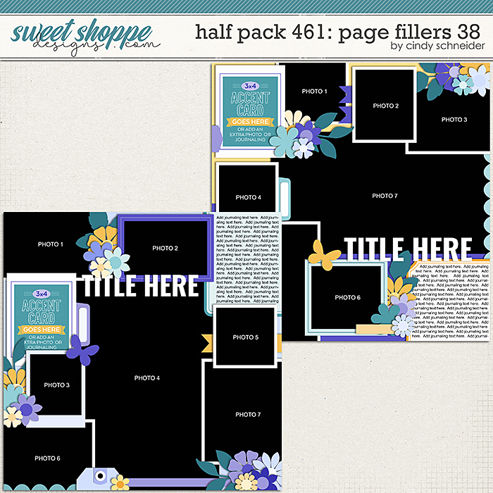 Cindy's Layered Templates - Half Pack 461: Page Fillers 38 by Cindy Schneider
