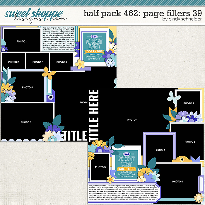 Cindy's Layered Templates - Half Pack 462: Page Fillers 39 by Cindy Schneider