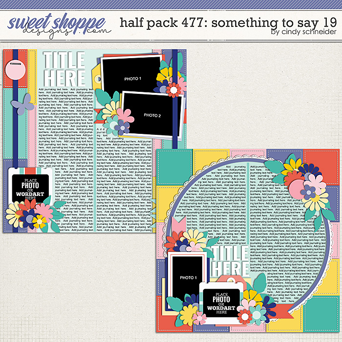 Cindy's Layered Templates - Half Pack 477: Something to Say 19 by Cindy Schneider