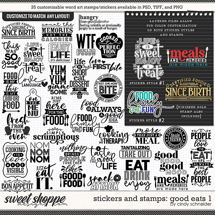 Cindy's Layered Stickers and Stamps: Good Eats 1 by Cindy Schneider