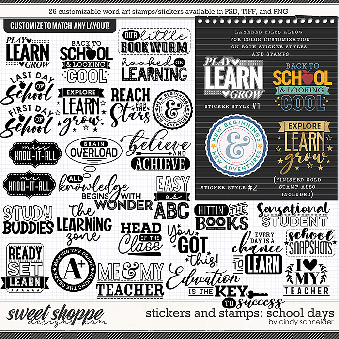 Cindy's Layered Stickers and Stamps: School Days by Cindy Schneider Cindy's Layered Stickers and Stamps: School Days by Cindy Schneider