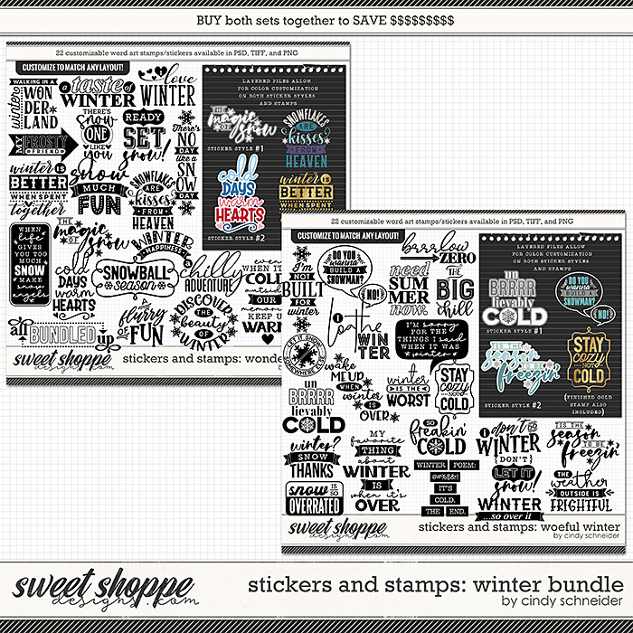 Cindy's Layered Stickers and Stamps: Winter Bundle by Cindy Schneider