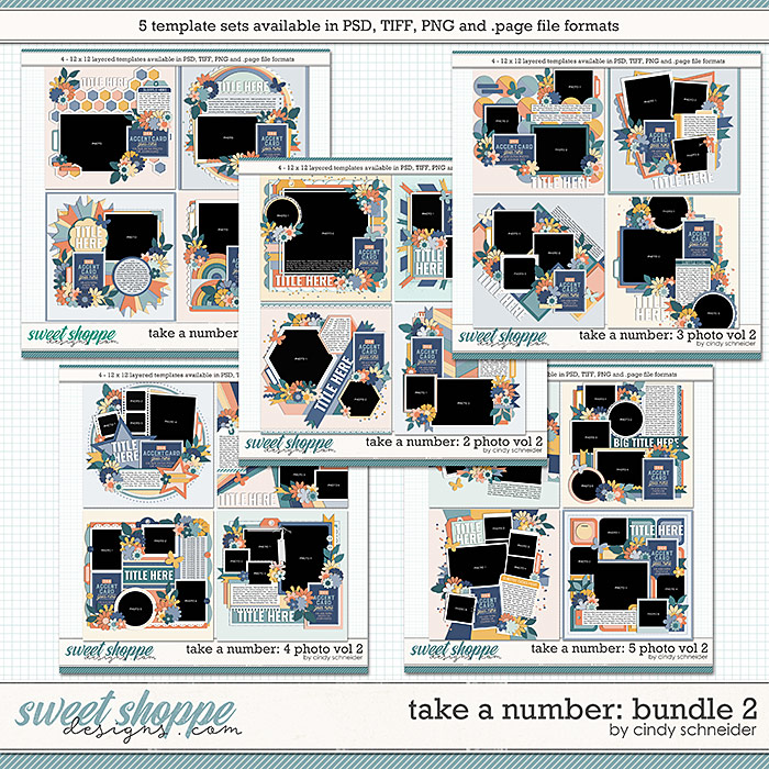 Cindy's Layered Templates - Take a Number: Bundle 2 by Cindy Schneider