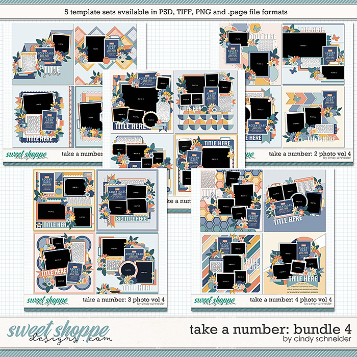 Cindy's Layered Templates - Take a Number: Bundle 4 by Cindy Schneider